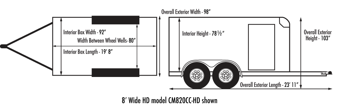 Custom Cargo 8 Wide Diagram