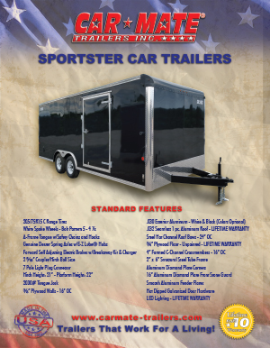 Sportster Car Trailers Brochure Cover